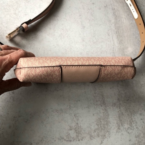 Michael Michael Kors Logo Monogram Belted Waist Bag NWT Rose Pink L/XL - Picture 3 of 10